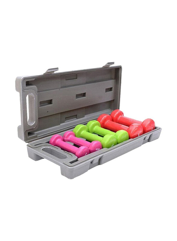 

Generic Neoprene Dumbbell Set With Box-Marshal, 6 Pieces, Multicolour