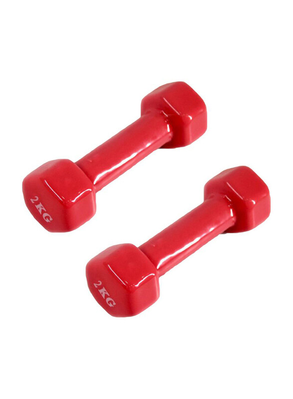 

Generic Fitness Dumbbells, 2 x 2KG, Red