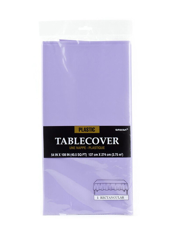 

Unbranded 9 x 4.5 Feet Unique Rectangular Shaped Plastic Table Cover, Purple