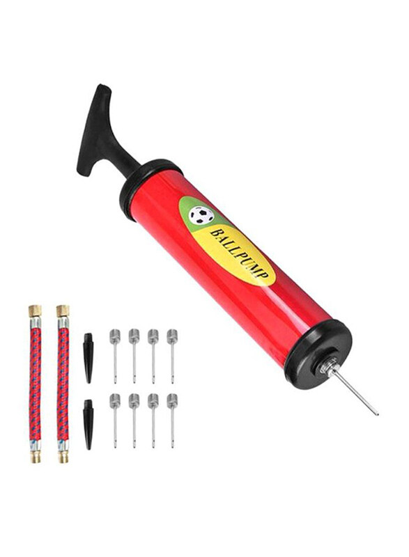

Generic 6-In 1 Plastic Football Soccer Air Pump Kit, Red