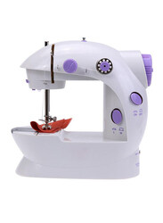 2 Speeds Sewing Machine with AU-Pug, White/Purple