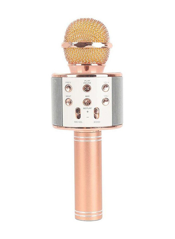 

Generic Karaoke Mic Bluetooth Speaker, Rose Gold/Silver