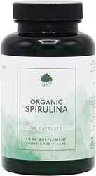 G&G Vitamins Organic Spirulina Capsules 500mg spirulina capsules organic 500mg of Spirulina per Capsule Organically Grown in The Mongolian Plateau 120 Vegan Capsules