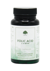 G&G Vitamins 400ug Methylfolate L 5 MTHF Folic Acid  Food Supplement Suitable For Vegans 120 Capsules