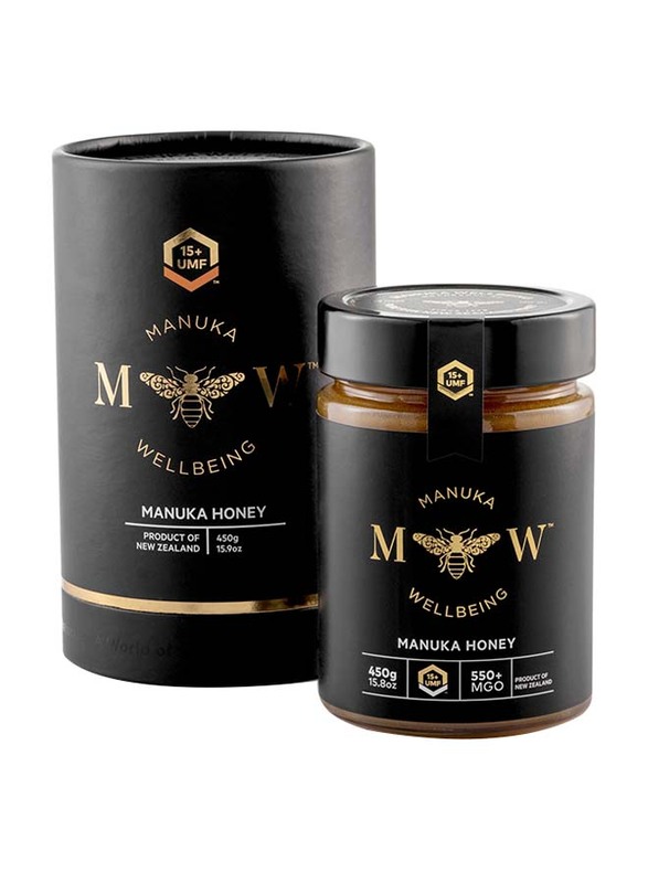 Manuka Wellbeing UMF 15 + MGO 550+ New Zealand's Finest Honey, 450g