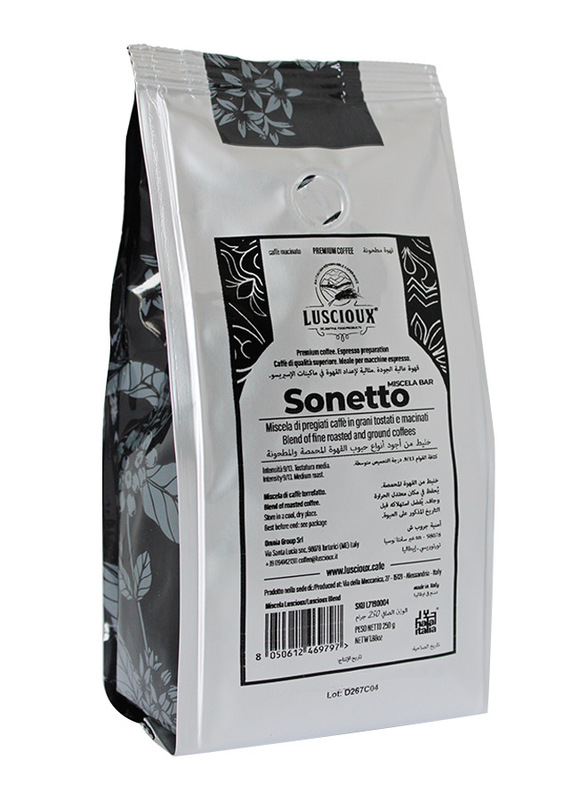 Luscioux Sonetto Espresso Ground Coffee, 250g