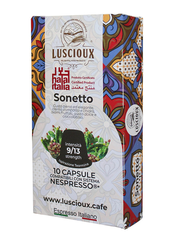 Luscioux Sonetto Nespresso Compatible Coffee Capsules, 10 Capsules x 5.6g