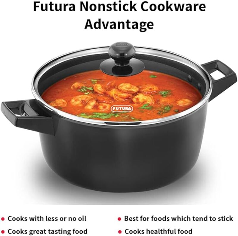 Hawkins Futura NS Cook N Serve Bowl W/Glass lid 4 Ltr