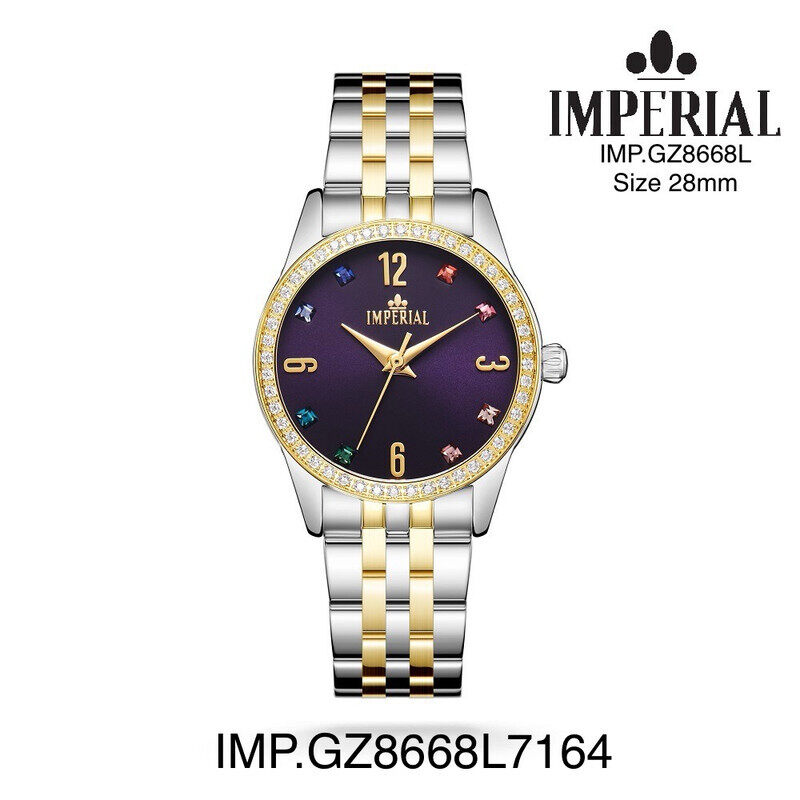 

Imperial Watches 2 Tone Gold Plated Purple Dial