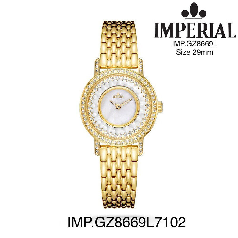 

Imperial Watches Gold Plated White MOP Dial