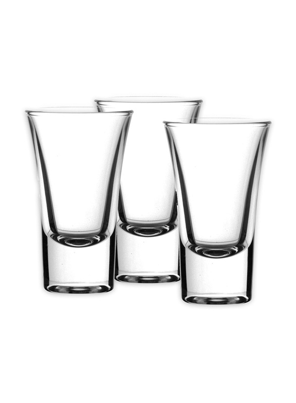 Bormioli Rocco 57ml 3-Piece Dublino Shot Glass Set, Clear