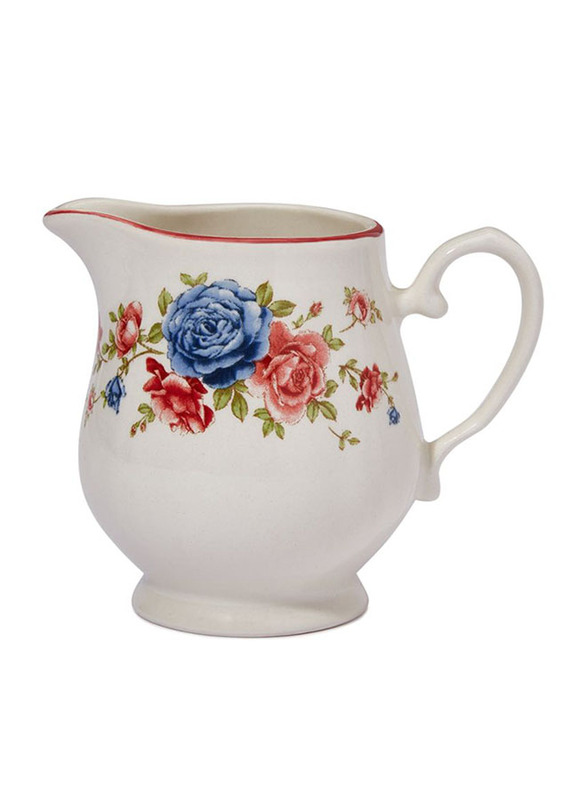 Claytan 210ml Cottage Roses Ceramic Creamer, CLA.CR022477, White