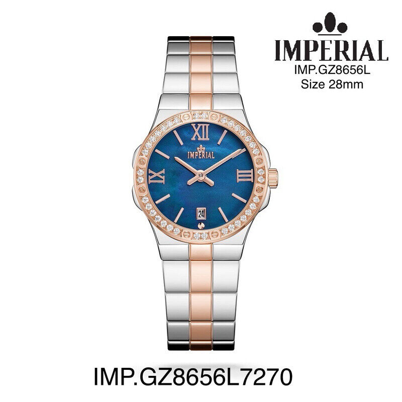 

Imperial Watches 2 Tone Rose Gold Blue MOP Dial