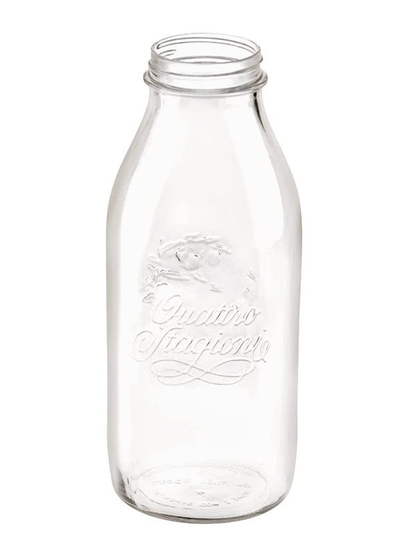 Bormioli Rocco 1 Litre Quattro Stagioni Round Bottle, Clear