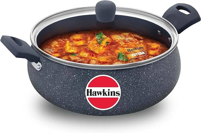 

Hawkins Ceramic NS Handi W/Glass lid 5 Ltr Ind.