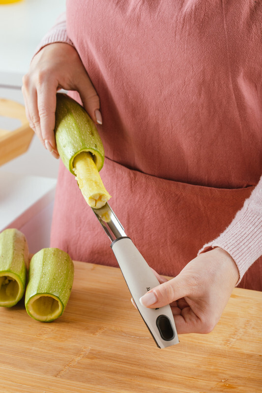 Nava Stainless steel zucchini corer Misty 25cm