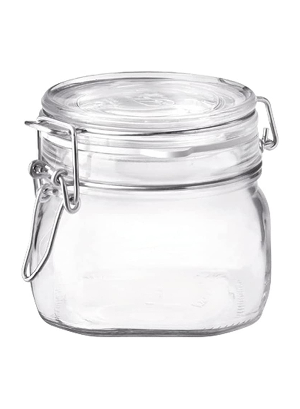 Bormioli Rocco Fido Clip Jar, 0.5 Litre, Clear
