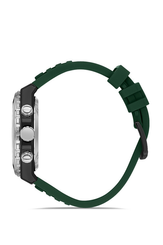 DAVID GUNER WATCH Black  Silver / Black / Green