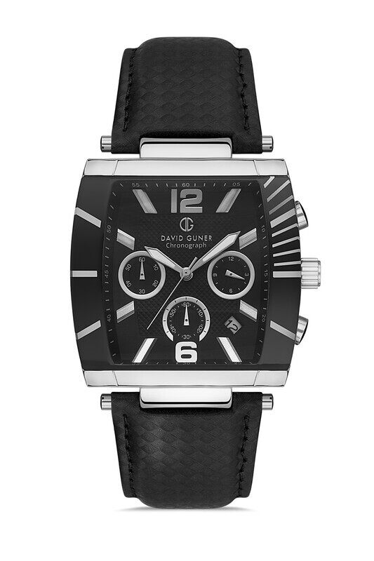 

DAVID GUNER WATCH Silver Black / Balck / Black