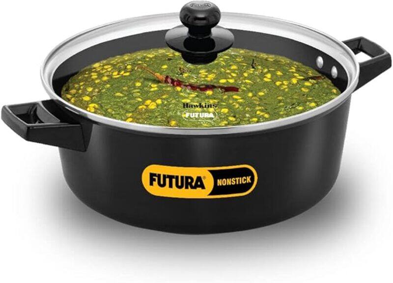 

Hawkins Futura NS Casserole W/Glass lid 5 Ltr Ind.