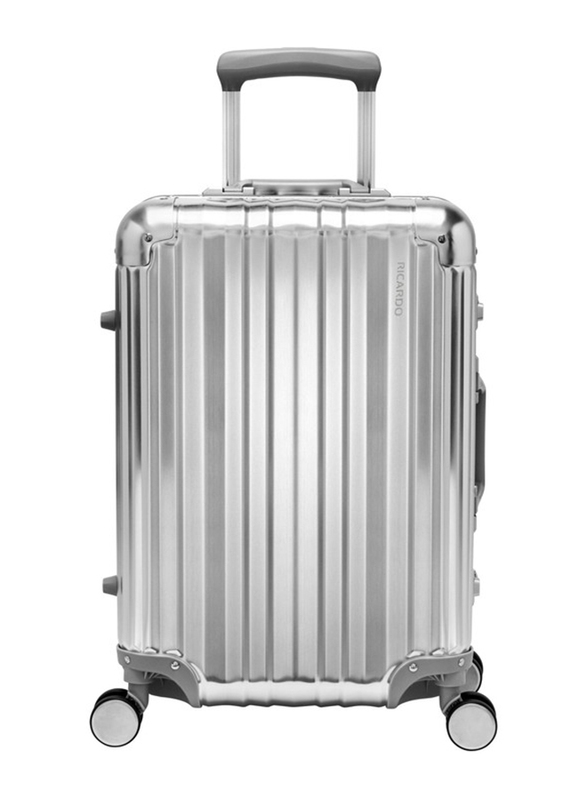 

Ricardo Aileron Medium Spinner Trolley Luggage Bag, 24 inch, Silver