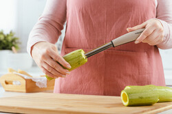 Nava Stainless steel zucchini corer Misty 25cm