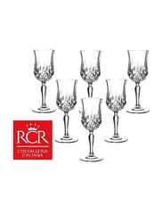 Rcr 230ml 6-Piece Opera Water Goblet Wine Glass Set, Clear