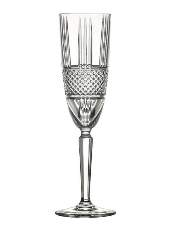 

Rcr 185ml 6-Piece Brillante Goblet Champagne Glass Set, Clear