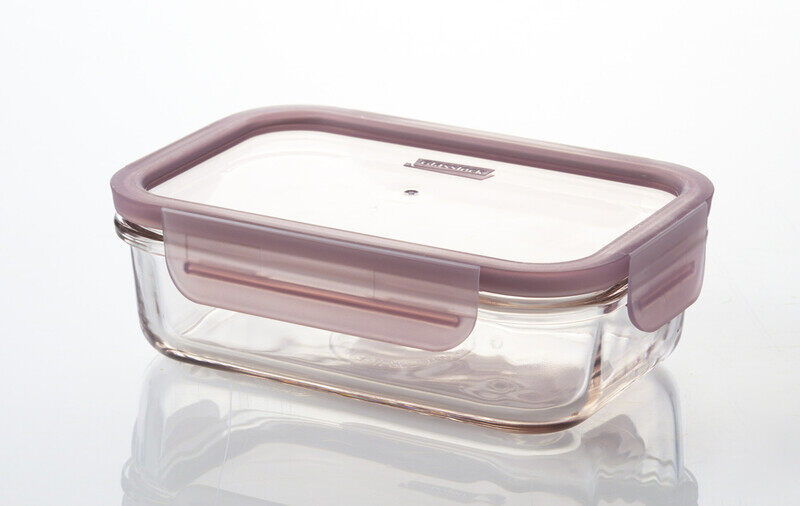 Glasslock Rectangular 400ML Pink