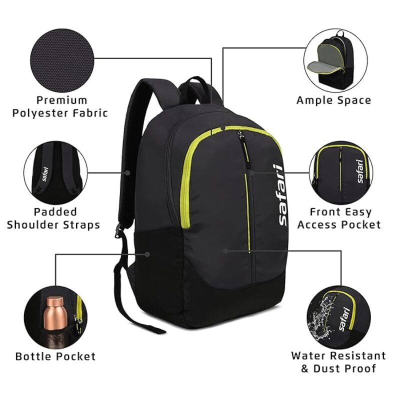 Safari Backpacks SHEILD 19" 2 compt Black