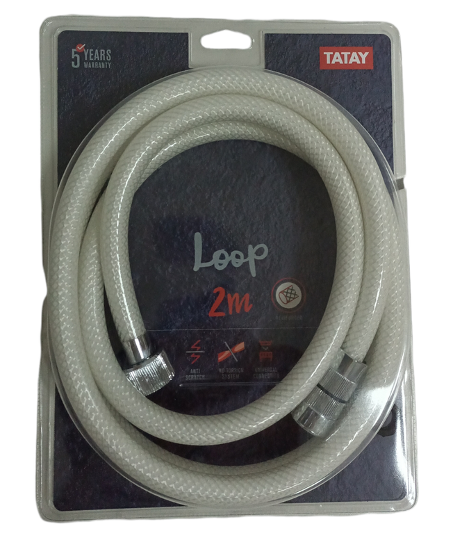 Tatay Reinforced Shower Hose White 2,0 M