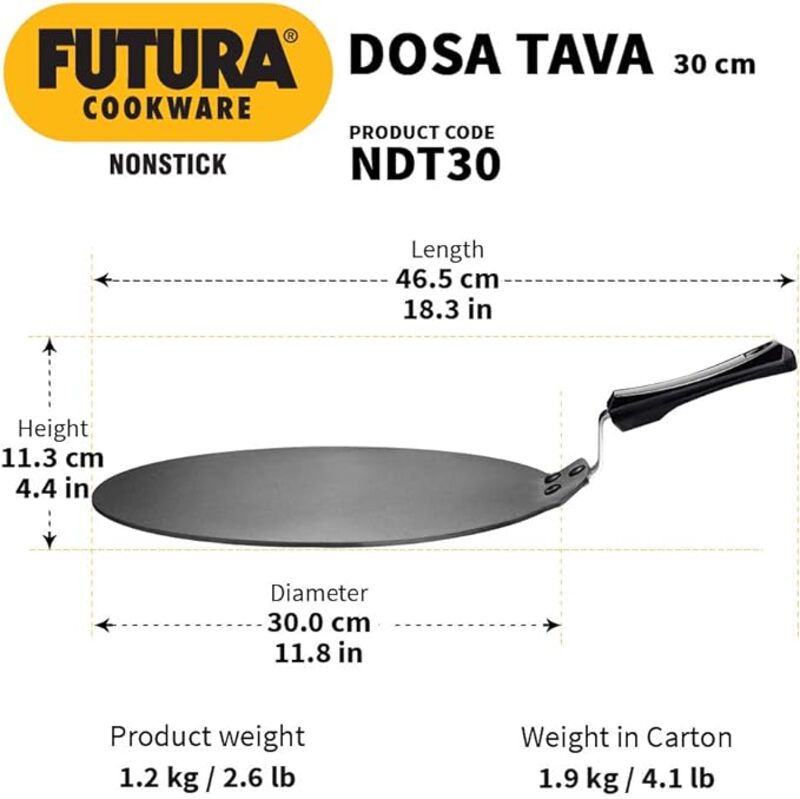 Hawkins Futura NS Dosa Tava 30 cm, 4.88 mm