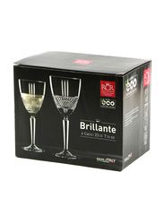 Rcr 230ml 6-Piece Brillante Goblet Wine Glass Set, Clear
