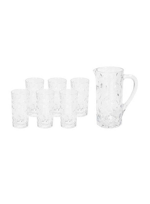 

Rcr 7-Piece Laurus Drink Jug & Tumbler Set, 732620, Clear