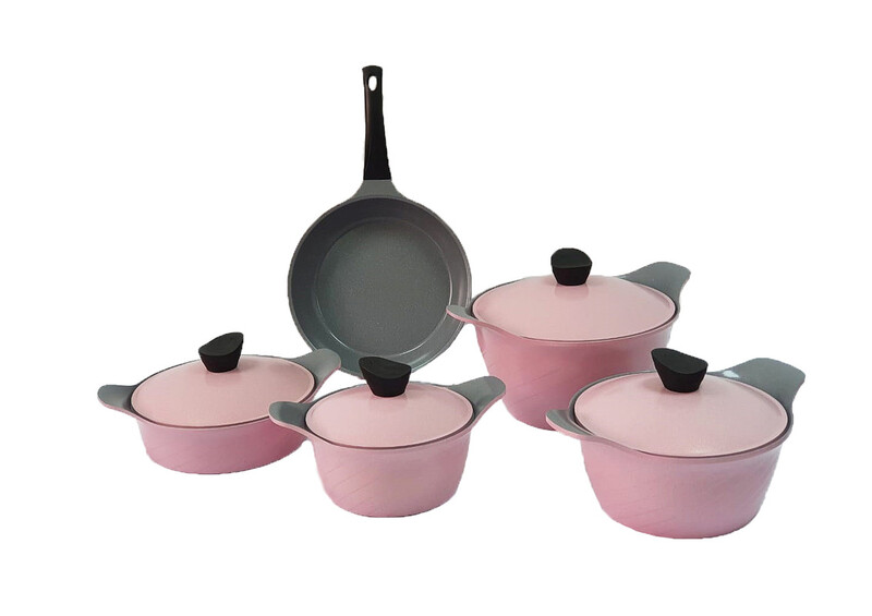 Tornado Donocook Granite Cookware Set 9Pc Pink