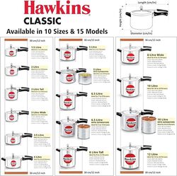 Hawkins Classic Pressure Cooker 6.5 Ltr