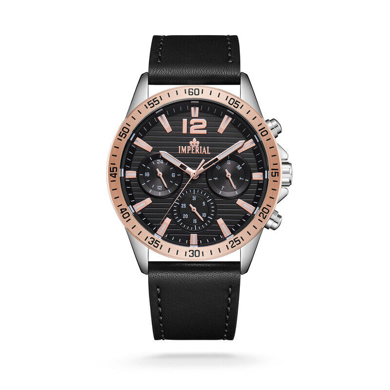 

Imperial Watches 2 Tone Rose Gold Black Dial Black Strap