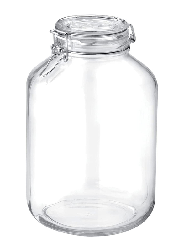 Bormioli Rocco Fido Clip Square Jar, 5 Litres, Clear