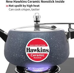 Hawkins Ceramic NS Pressure Cooker 5 Ltr Ind.