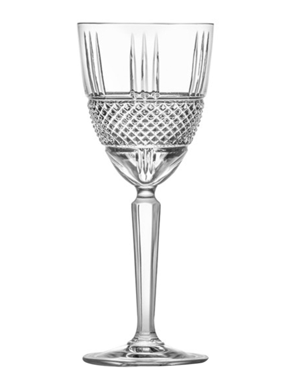 Rcr 230ml 6-Piece Brillante Goblet Wine Glass Set, Clear