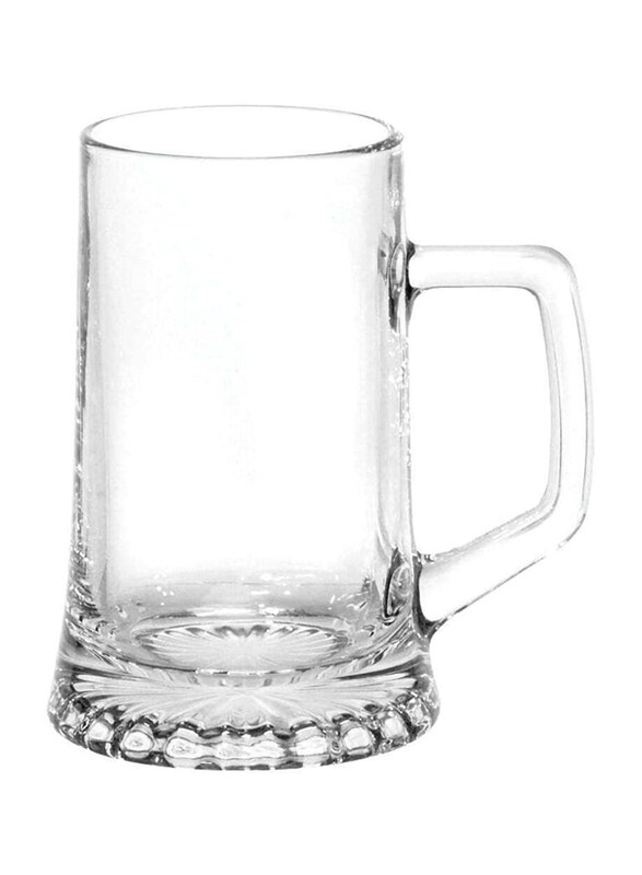

Bormioli Rocco 270ml 2-Piece Stern Glass Beer Mug Set, Clear