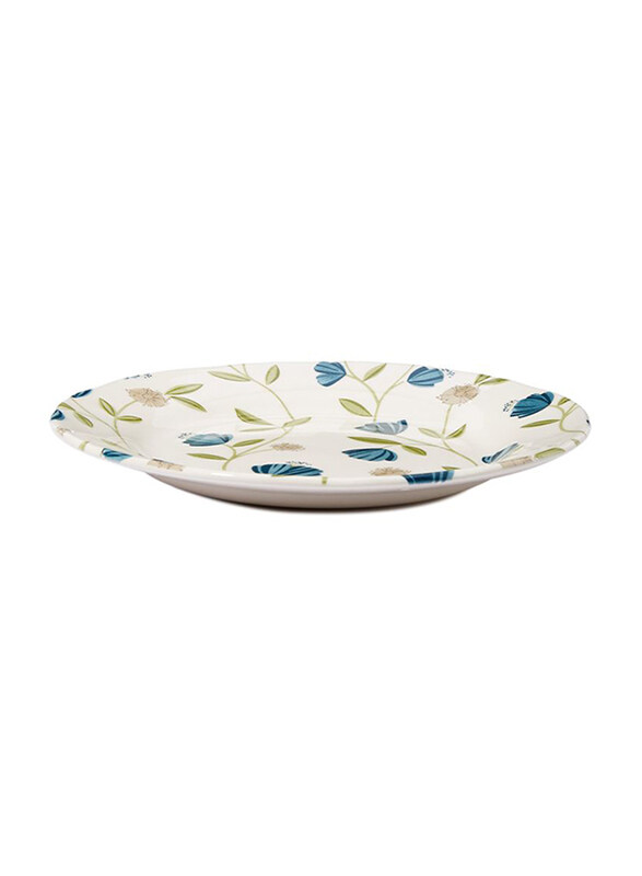 

Claytan 21cm Elegent Floral Salad Ceramic Plate, CLA.EF024624, White