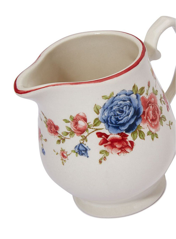 Claytan 210ml Cottage Roses Ceramic Creamer, CLA.CR022477, White