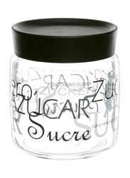 Bormioli Rocco Giara Sugar Jar, 0.75 Litres, Clear/Black