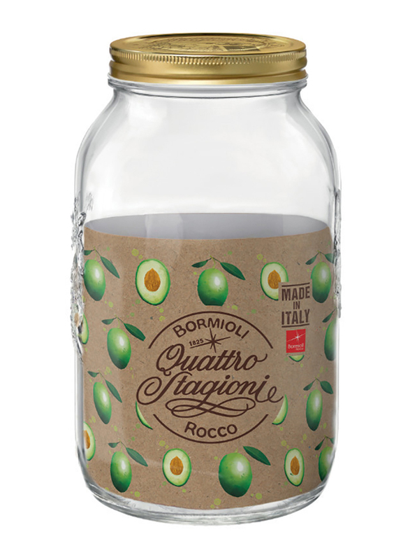 Bormioli Rocco Quattro Stagioni Vaso Jar without Lid, 3.8 Litres, Clear