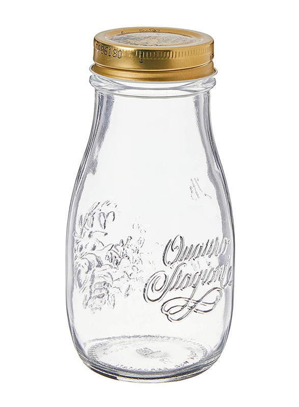 Bormioli Rocco 400ml Quattro Stagioni Bottle, Clear/Gold