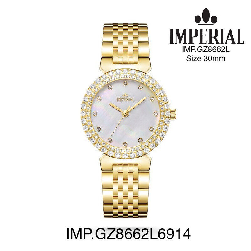 

Imperial Watches Gold Plated White MOP Dial