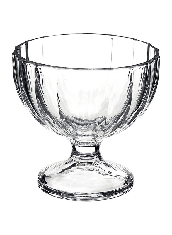 

Bormioli Rocco 3-Piece Alaska Glass Round Ice Cream Cup Set, Clear