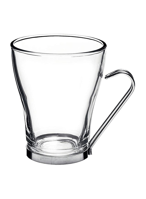 Bormioli Rocco 220ml 3-Piece Oslo Glass Cappuccino Cup Set, Clear