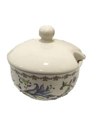 Claytan 280ml Felicity Ceramic Round Sugar Bowl/Lid, CLA.FL025157, White